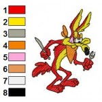 Looney Tunes Wile Coyote 01 Embroidery Design